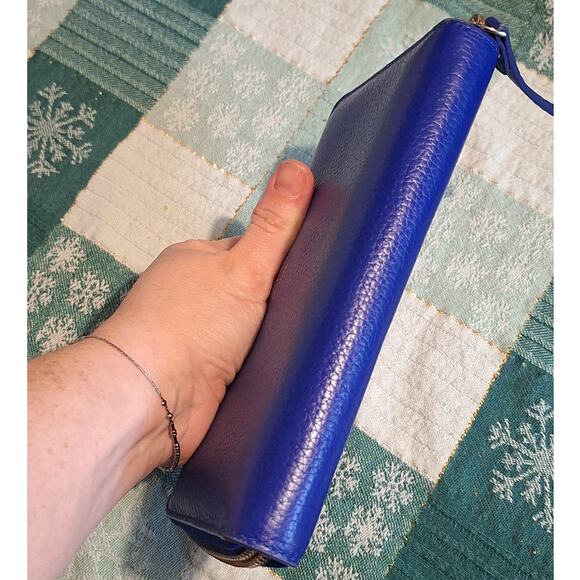 Kate Spade Laurel Way Neda Large Pebbled Leather Zip Up Cornflower Blue wallet - Picture 7 of 7